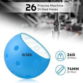 A11N SPORTS S26 Indoor Pickleballs- Consistent Bounce, Easy to Control and Durable Application - USAPA Approved - Ideal for All Ages - Available in Blue and Yellow