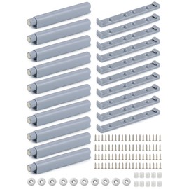 QWORK Pack of 10 Push to Open Door Openers, Soft Close Door Damper for Kitchen Cabinet Furniture Door