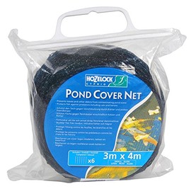 HOZELOCK - Pond Protection Net 3 x 4 m : Ideal for Protecting the Pond from Leaves, Large Debris and Predators: Supplied With 4 Stakes [1731 0000]