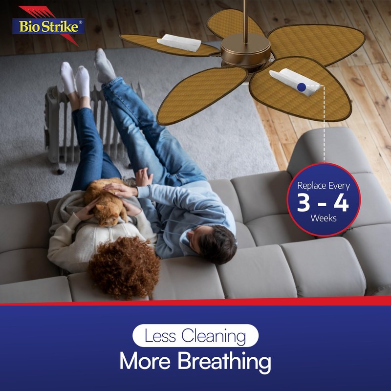 BioStrike Ceiling Fan Blade Air Filter - Dust & Allergen