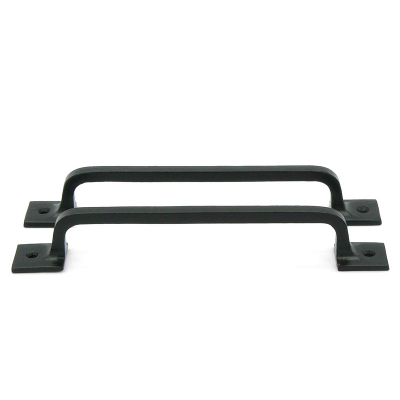 CRAFTSMAN ROAD Black Cast Iron Pull Handles 9 inch (Squared