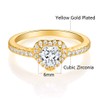 MDFUN Luxurious Gold Plated Cubic Zirconia Infinity Love Solitaire Promise