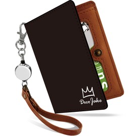 Men's Pass Case, Commuter Pass Case, Expandable with Reel, No Inside Visible, Bifold Card Case, Simple, Thin, King, Crown, Stylish, Cool