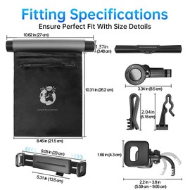 Roller Type Trash Can, Car Trash Bag Hanging with Phone Holder Mount, Aluminium Alloy Rotating Store Design Car Trash Can Bin, Waterproof Car Trash Can with Bag for Car, Travel and Camping (Gray)