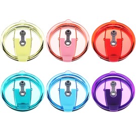 RUIYELE 6 Pieces 30 Oz Tumbler Lids Replacement Lids Spill-proof Splash Resistant Lids Covers for Tumblers Cups (30 Oz)