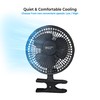 Comfort Zone Portable Clip on Stroller Fan, 6 inch with