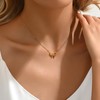 JotCa Gold Necklace for Women, 18K Dainty Gold Tiny Bow