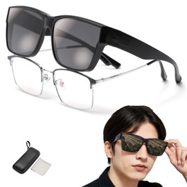 Gokei Sunglasses, Sports, Polarized Sunglasses, UV Protection, UV Protection, Stylish, Overglasses, Men's, Women's, Cool, For Driving, Running, Cycling, Golf, Fishing, Car, Outdoor Sports, Matte black