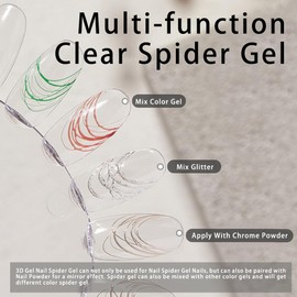 SMAILXIIYUE 3D Clear Spider Gel For Nails Painting Spider Gel For Nail Art Gel Polish Manicure DIY Nail Designs Home Salon