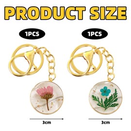 2 Pieces Everlasting Flower Keychains,Keychains,Keychains For Girls,Keychains For Girls,Keychain Accessories,Stylish Keychains