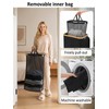 IEGrow Laundry Hamper with Lid, 110L Laundry Basket with Bag,Black
