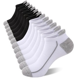 Heatuff Womens Low Cut Ankle Athletic Socks Cushioned Running Performance Breathable Tab Sock (6 Pairs)