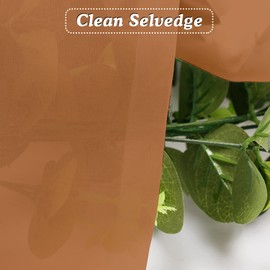 OVZME Orange Sheer Curtains 63 inch Length 2 Panels for Bedroom Living Room, Light Filtering Dual Rod Pocket Voile, Each 42 Width by 63 Length