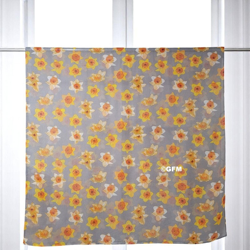 GFM® Women's Daffodil Flower Print Scarf - All Seasons Scarf