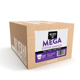 Two Rivers Coffee Mega Coffee Lovers Pods, Compatible with K Cup Brewers Including 2.0 Pods, Mega Coffee, 40 Count,TRC MS40