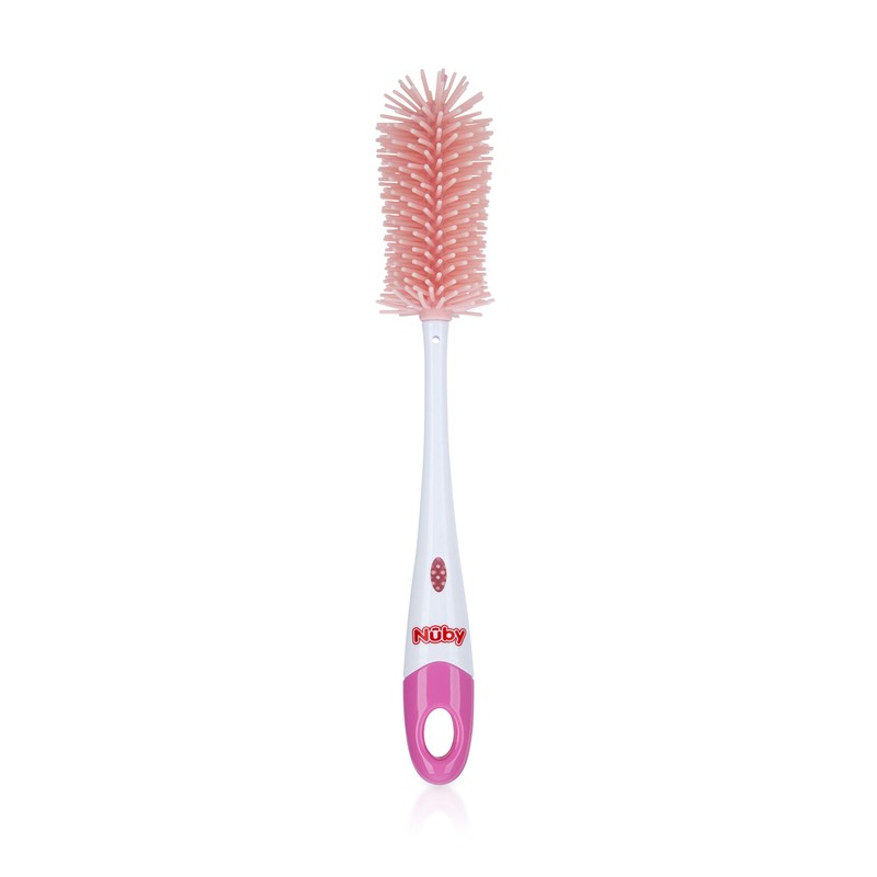 Nuby Soft Non-Scratch Silicone Bristle Bottle & Nipple Brush with