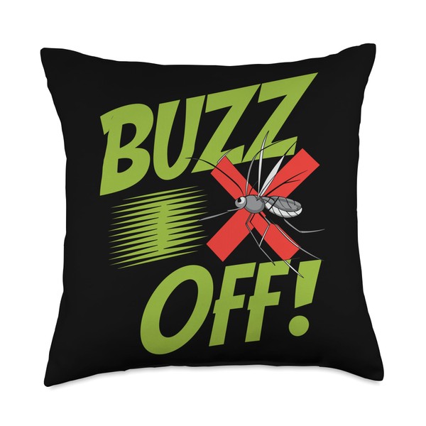 Insect humor Funny mosquito Ant picnic Bug repellent Throw Pillow