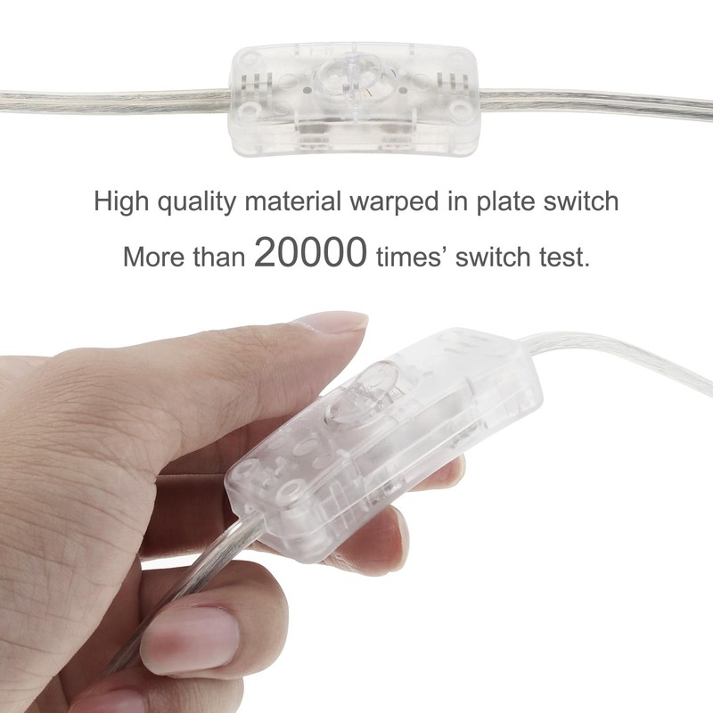 RTNLIT 8FT Lamp Cord with On/Off Button Switch and Polarized