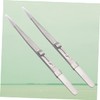 BIUDECO 2pcs Steel Pointed Tweezers Set Professional Jewelry Tweezers Kit