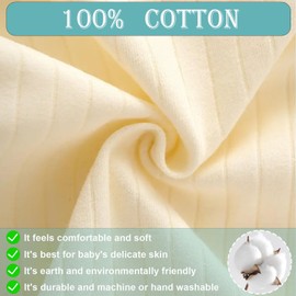 KeCool Baby Grow Onesies, 100% Cotton Soft Newborn Boy Girl Baby Bodysuit Clothes Cute Infant Sleepsuit, Breathable Unisex Long Sleeve Babygrow Outfit Newborn Onesies for Boys and Girls 3-6 Months