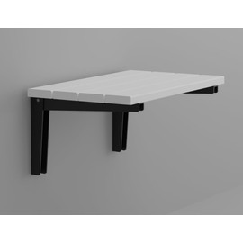 Folding Premium Quality Massive Solid African Teak Iroko Wood Wall Mounted Shower Seat, Handmade Foldable Bench, Wall Mounted Wooden Bathroom Stool, Inside Bath Seat Fold Down (White, Medium)