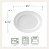 Everyday White Porcelain Oval Serving Platter, 16 Inch Large Turkey