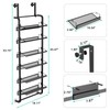 bukfen Over The Door Shoe Organizer,6-Tier Adjustable Door-Mounted/Wall-Mounted Shoe Rack,Heavy-Duty