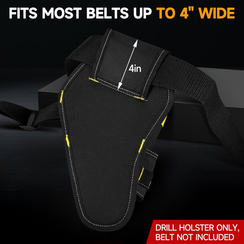 Drill Holster,Heavy-Duty Impact Holster for Tool Belt,Quick Access Drill Holder,Drill