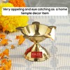 Hazel New Punch Deevi Brass Diya Oil Lamp, Golden
