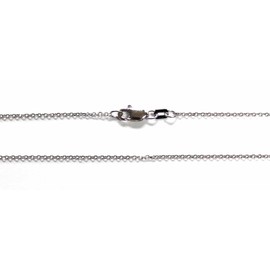 14kt 14K White Gold 15 16" 18" 20" 24" 1.1mm Diamond Cut Cable Necklace Chain"