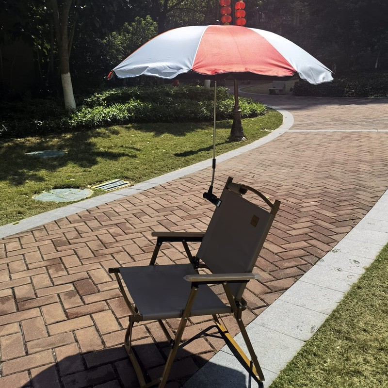 GRANDMEI Chair Umbrella with Clamp,46 inches UPF 50+ Clip on