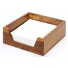 Napkin Holder for Table, Wooden Napkin Dispenser with Side Large