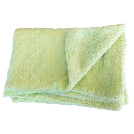 Children's Soft Plaid Blanket - Fleece - Newborn - Baby - Crib - Bed - Cot - Fleece Plaid - Versatile Blanket - Kids - Girls - 76cm x 101cm - Green