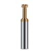 KLOT Radius T Slotting Milling Cutter 3mm-12mm Solid Carbide End Mill Keyseat AlTiN Coated for Stell&Uncoated for Aluminum (Coated 6 * 1.5 R0.75)