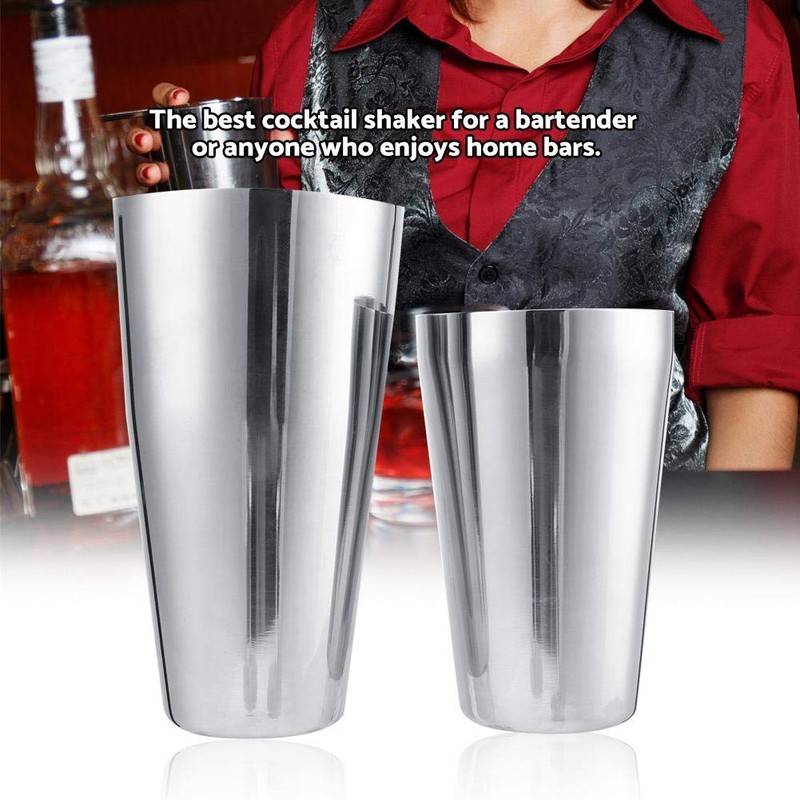 Boston Shaker - Juego de coctelera profesional de acero inoxidable
