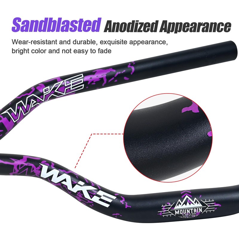 WAKE Bike Handlebar 31.8 × 720/780 mm Extra Long Wide