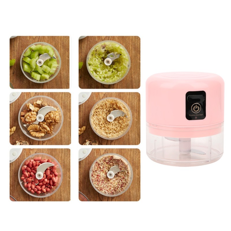 Intelligent Mini Electric Garlic Press Chopper Crusher USB Rechargeable Kitchen