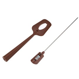 Maxmartt Termómetro de Cocina Digital para el Hogar y Espátula Combo - Sonda de Temperatura Precisa para Fundir ChocolateSalsa, 12.6in de Longitud,...