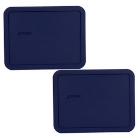 Pyrex 7211-PC 6 Cup Blue Food Storage Replacement Lid (2-Pack) - Made in USA