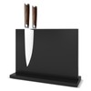 THMINS Black Magnetic Knife Block, Double-Sided Magnetic Knife Holder Universal