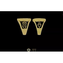 Mason Ring Gold W/Austrian Crystals size 11