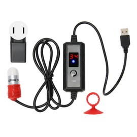 Mini Fish Tank Heater Adjustable 15W Betta Heater Small Aquarium Heater with Digital LED Display 100‑240V US Plug