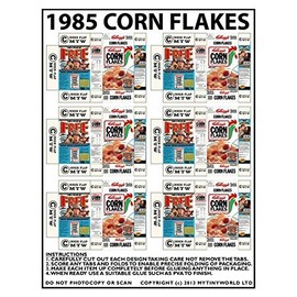 MyTinyWorld Dolls House Miniature Packaging Sheet of 6 1985 Corn Flakes