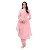 TRENDMALLS Women's Cotton Embroidery Kurta Pant Suit Set (TM.G103-LightPink-XL)