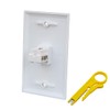 BUPLDET 1 Port CAT6 Ethernet Punch Down Wall Plate with