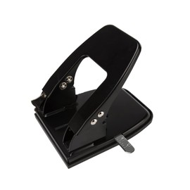 Eono(イオーノ) 穴あけパンチ 軽あけパンチ 金属製 小型 2穴 25枚 コンパクト 手帳 事務用（黒）