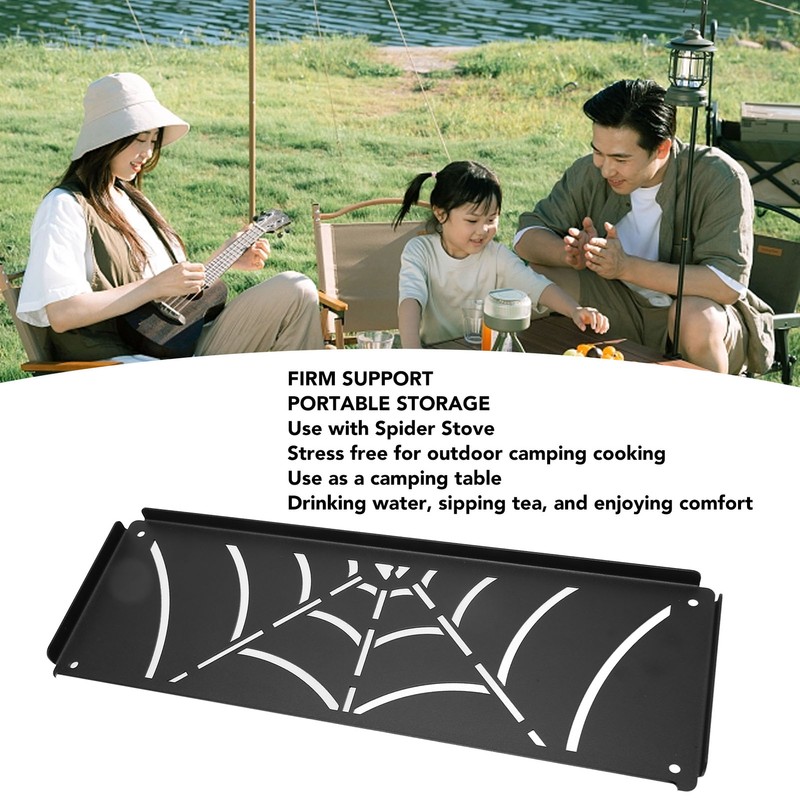 Outdoor Camping Table Board Portable Carbon Steel Spider Stove Tabletop
