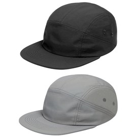 COOLSOME 5 Panels Hat Assorted Color Basic Daily Wear Breathable Airy Quick Dry Cap (US, Numeric, 7, 7 1/2, Black M Size)