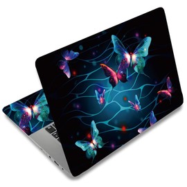 SUPERDANT Flash Butterfly Laptop Skin Luminous Butterfly Laptop Sticker Dustproof Waterproof Art Sticker Protection 12 13 13.3 14 15 15.4 15.6 Inch Notebook Sticker Protection