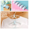 Multiple Clothes Hanger Connecting Hooks Space Saving Clothes Hanger Connector